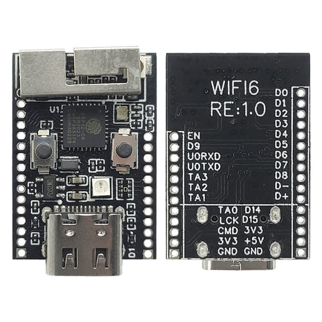 Módulo de desarrollo WiFi 6 ESP32-C6 Placa de desarrollo WiFi con oscilador de cristal de 32.768, LED RGB, núcleo RISC-V de 32 bits, Flash de 4 MB ESP-32 C6 Módulo electrónico