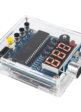 DIY Ultrasonic Ranging Electronic Kit STC with LED Measuring Distance 0-4M Radar Alarm DIY Soldering Project Practice Solder DIY Electronic Kit