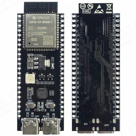Placa de desarrollo ESP32-S3-DevKitC-1 Módulo WiFi BT 2.4G para Arduino 8MB PSRAM 16MB FLASH N16R8 44 pines CP2102 Tipo-C Módulo electrónico ESP-32 S3