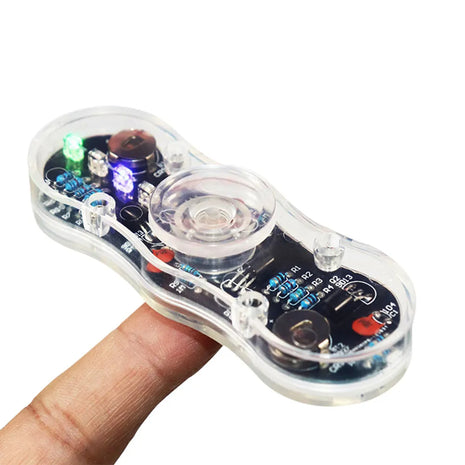 DIY LED Fidget Top Assembly Finger Rotate Toy Soldering Project Practice Solder Colour Light DIY Electronic Kit with CR927 DIY Electronic Kit