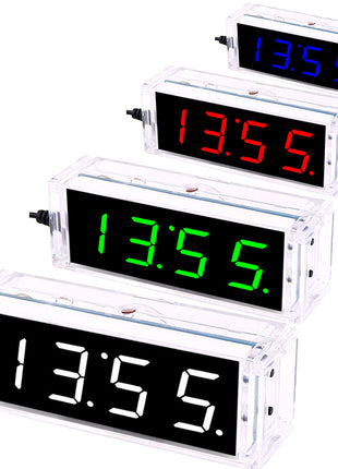 DIY Digital Clock Kit Display Date Week Temperature Alarm DS1302 Soldering Project Learning Practice Solder Diy Electronic Kit