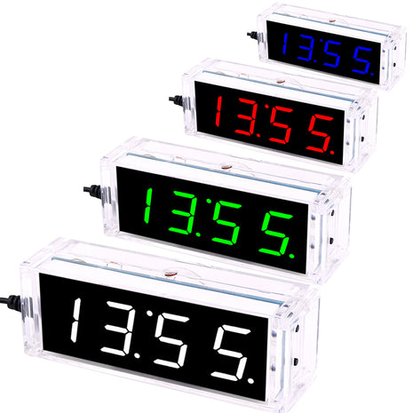 DIY Digital Clock Kit Display Date Week Temperature Alarm DS1302 Soldering Project Learning Practice Solder Diy Electronic Kit