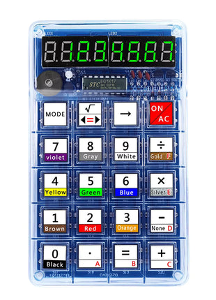 Kit electrónico DIY Calculadoras de tubos digitales LED Conteo de resistencias de anillo de color 51 Microcontrolador Práctica de soldadura Kits de proyectos de electrónica Kit electrónico DIY