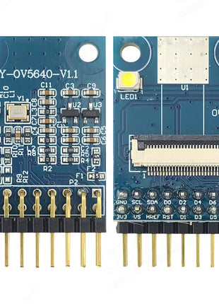 OV5640 Camera Module Adapter Board with Double Flash Light Control Development Board 8-Bit SCCB IIC Port 18PIN RGB YUV JPEG Camera Module
