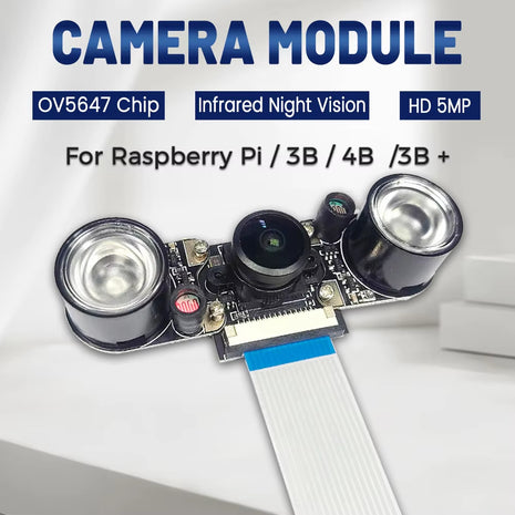 OV5647 Camera Module for Raspberry Pi 3B 4B 3B+ Adjustable Focus 120 130 200 160 Degree 3.6MM HD 5 Million Pixel Night Vision Camera Module