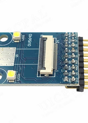 OV5640 Camera Module Adapter Board with Double Flash Light Control Development Board 8-Bit SCCB IIC Port 18PIN RGB YUV JPEG Camera Module
