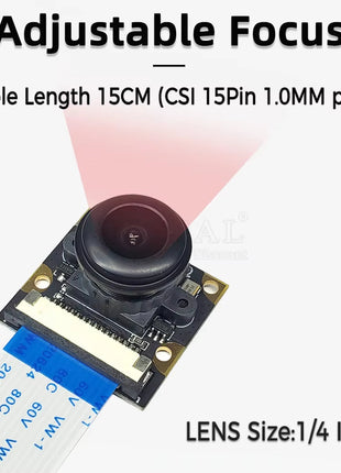 OV5647 Camera Module for Raspberry Pi 3B 4B 3B+ Adjustable Focus 120 130 200 160 Degree 3.6MM HD 5 Million Pixel Night Vision Camera Module