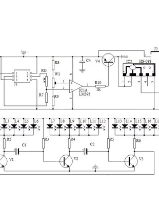 Kit electrónico de LED de color en forma de corazón con control de luz DIY, 18 LED de intermitencia cíclica, kit de práctica de soldadura PCB, DC4.5-5V, 2 kits electrónicos DIY vendidos