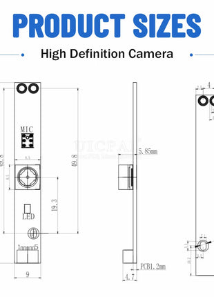 OV5648 USB Camera Module 68 120 Degrees Auto Focus with Flash Light and Microphone HD 5MP for Win Android IOS Linx Camera Module