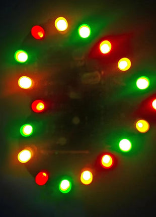 Kit electrónico de LED de color en forma de corazón con control de luz DIY, 18 LED de intermitencia cíclica, kit de práctica de soldadura PCB, DC4.5-5V, 2 kits electrónicos DIY vendidos