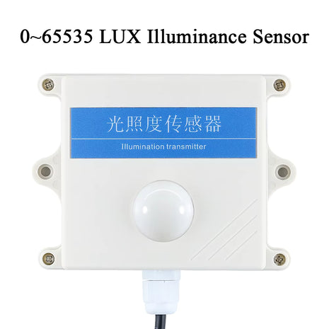 0-200000LUX Illuminance Sensor with OLED Display Light Intensity Monitoring Modbus-RTU RS485 4-20mA 0-10V Illumination Meter Sensor Module
