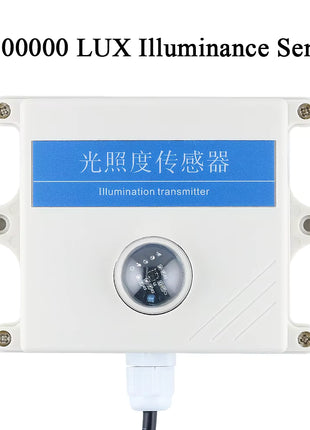 0-200000LUX Illuminance Sensor with OLED Display Light Intensity Monitoring Modbus-RTU RS485 4-20mA 0-10V Illumination Meter Sensor Module