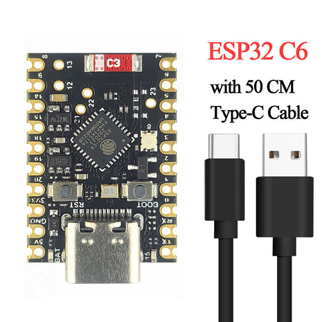 Placa de desarrollo MINI ESP32-C6 Módulo Wifi6 N4 BT con oscilador de cristal RISC-V de 32 bits 4 MB FLASH Módulo electrónico ESP-32 C6 de bajo consumo
