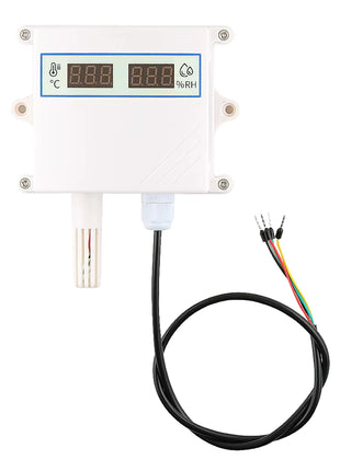 Digital Display Transmitter with Temperature Humidity Sensor Probe RS485 Analog 0-5V 0-10V 4-20mA Waterproof Temperature Sensor Module