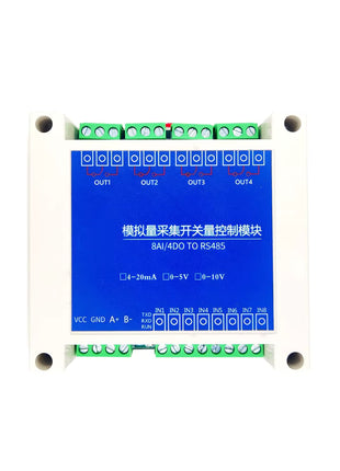 Conversion Module Analog 4-20mA 0-5V 0-10V to RS485 Modbus RTU Protocol 2 4 8 Channel Digital RS485 Transform Modules Sensor Module