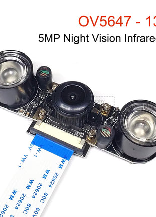 OV5647 Camera Module for Raspberry Pi 3B 4B 3B+ Adjustable Focus 120 130 200 160 Degree 3.6MM HD 5 Million Pixel Night Vision Camera Module