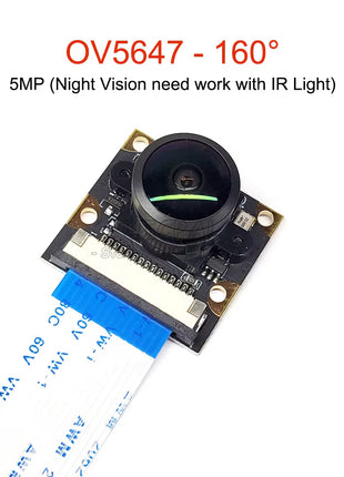 OV5647 Camera Module for Raspberry Pi 3B 4B 3B+ Adjustable Focus 120 130 200 160 Degree 3.6MM HD 5 Million Pixel Night Vision Camera Module
