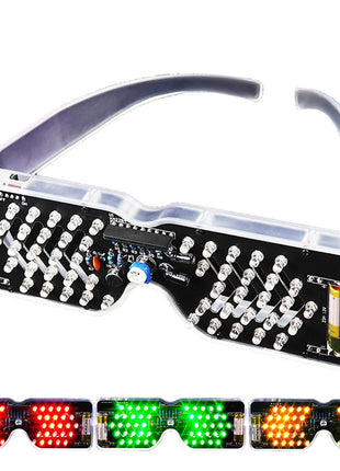 DIY LED Glasses Electronic Kit DIY Soldering Project Practice Solder Assembly Sound Control Diode Flash Light Eyeglasses