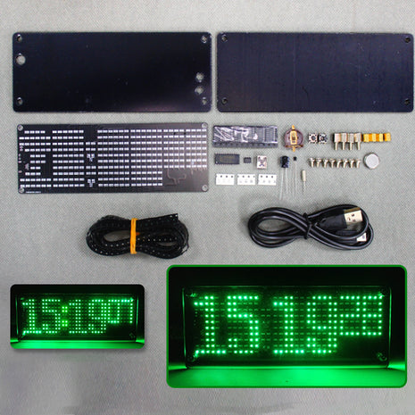 DIY Digital Dot Matrix Clock Electronic Kit LED Lighting DIY Electronic Kit