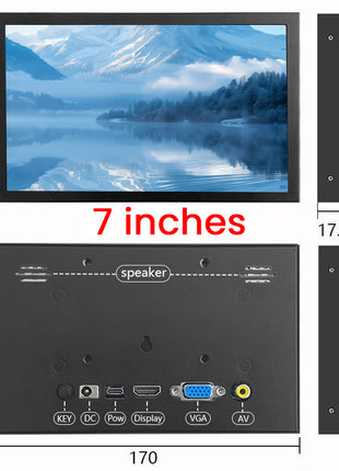 10.1 Inch LCD Screen Display for Raspberry Pi HD 1024*600 HDMI VGA AV USB Interface OLED LCD Module