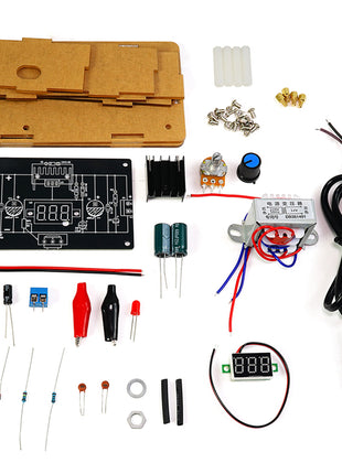 DIY Kit Electronic LM317 Adjustable DC Regulated Voltage 110V 220V DIY Soldering Kit Digital Display Output Voltages 1.25V-12.5V DIY Electronic Kit