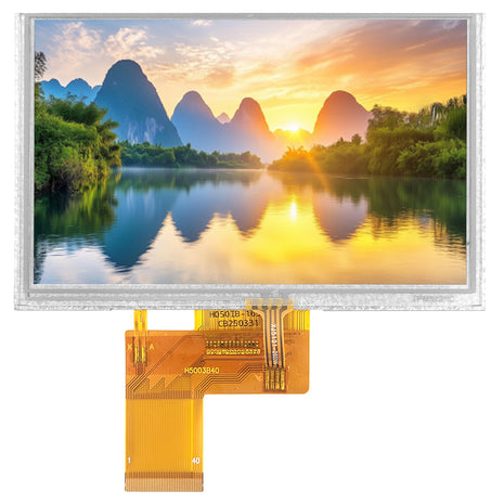 5 Inch TFT LCD Display Module 800*480 RGB IPS 40Pin 3.3V ILITTEK Driver 500 Illumination Capacitive Resistance Touch Screen OLED LCD Module