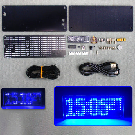 DIY Digital Dot Matrix Clock Electronic Kit LED Lighting DIY Electronic Kit